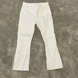 Loft White Kick Crop Jeans